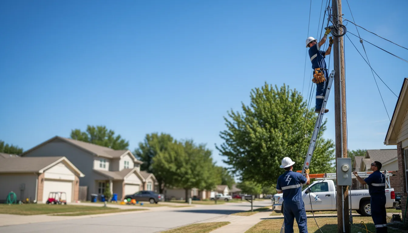 Residential electrician providing installation services in Hopedale, IL
